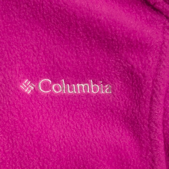 Columbia Pink Full Zip Fleece Sweater - Sz L - Picture 6 of 16